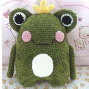 Receita de amigurumi em PDF - Almofada de sapo