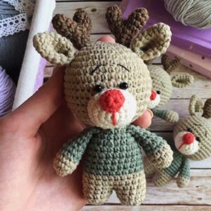 Receita de amigurumi em PDF - Renas Mini
