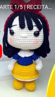 BRANCA DE NEVE AMIGURUMI|RECEITA FUNKO EM VIDEO