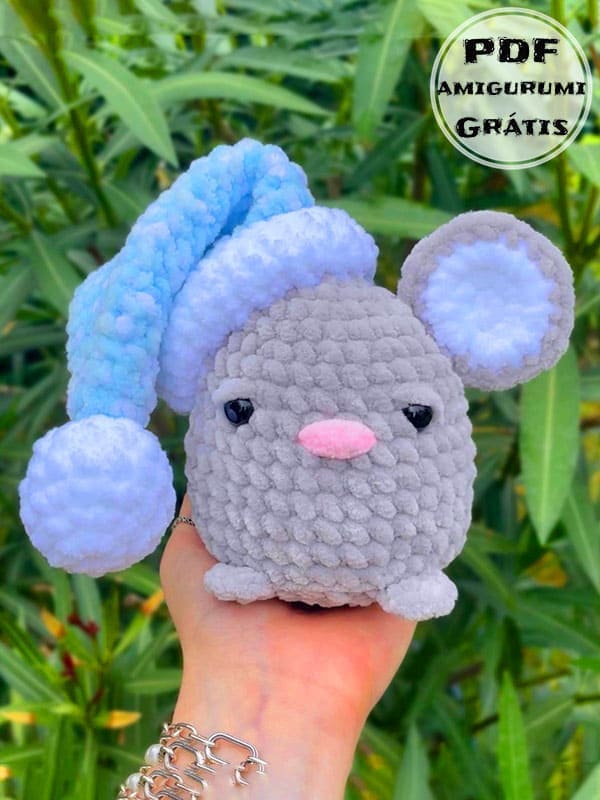 Rato Sonolento Amigurumi Receita PDF Grátis