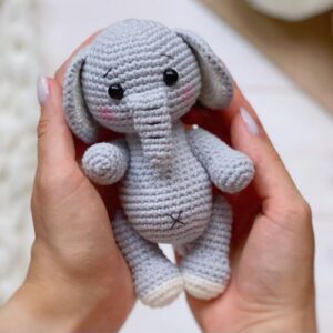 Receita de amigurumi em PDF - Safari Elefante
