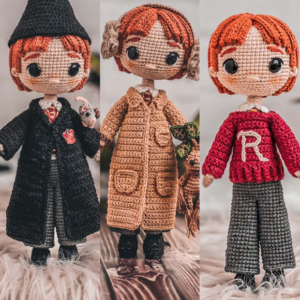 Receita de amigurumi em PDF - Ron Weasley