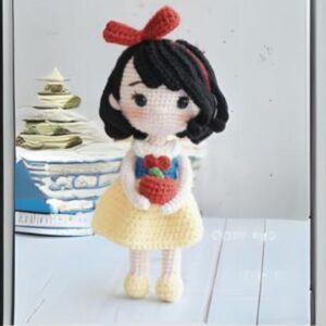 Receita de amigurumi em PDF - Branca de neve