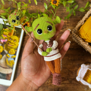 Receita de amigurumi em PDF - Shrek