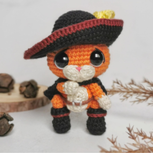 Receita de amigurumi em PDF - Gato de botas - Shrek