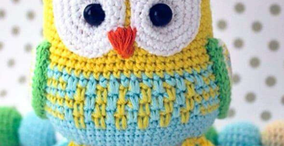 Receita de amigurumi em PDF – Coruja chocalho