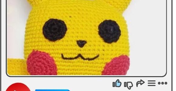 Receita de amigurumi em Video – Pikachu