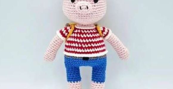 Receita de amigurumi em PDF – Marcelino o Porco