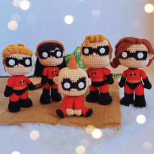 Receita de amigurumi em PDF - Os Incríveis