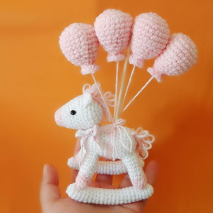 Receita de amigurumi em PDF - Cavalo de balanço
