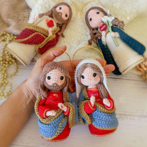 Receita de amigurumi em PDF - E-book Sagrado coração de Jesus Imaculado coração de Maria