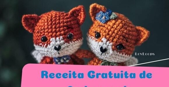 Receita de amigurumi gratuita – Sr e Sra Kim- O casal de raposas