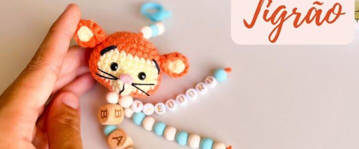 Receita de amigurumi gratuita – Chaveiro Tigrão