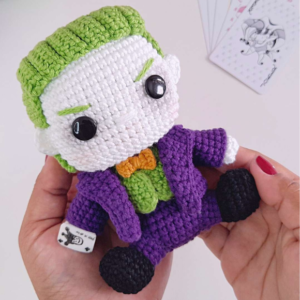 Receita de amigurumi em PDF - Mini Coringa