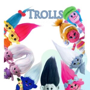 Receita de amigurumi em PDF - Ebook Trolls