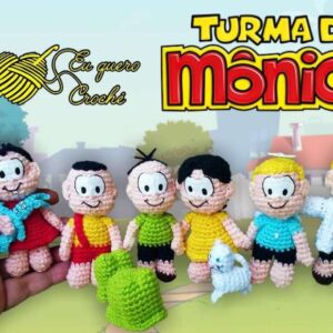 Receita de amigurumi em PDF - Turma da mônica