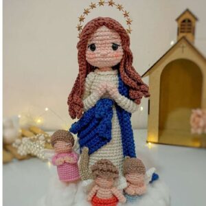 Receita de amigurumi em PDF - Nossa Senhora da Conceição