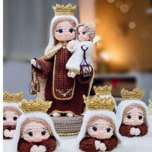 Receita de amigurumi em PDF - Nossa Senhora do Carmo