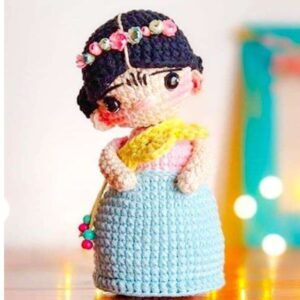Receita de amigurumi em PDF - Frida Khalo