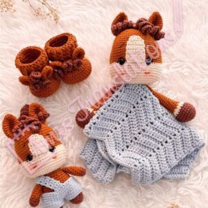 Receita de amigurumi em PDF  - Enxoval de apego Cavalinhos