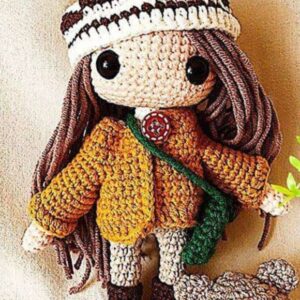 Receita de amigurumi em PDF - Boneca de Outono