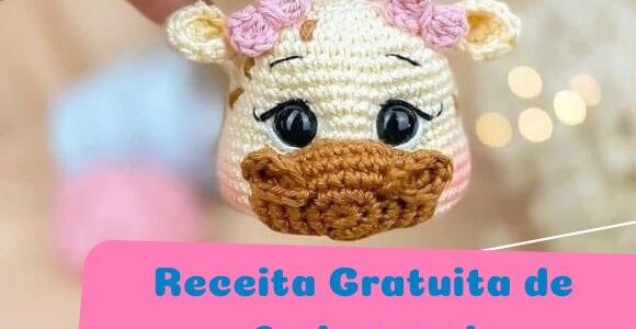 Receita de amigurumi gratuita – Chaveiro Girafinha