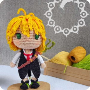 Receita de amigurumi em PDF - Meliodas - Nanatsu no Taizai