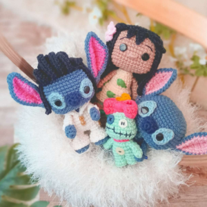 Receita de amigurumi em PDF - Lilo e Stich Elvis