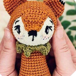 Receita de amigurumi em PDF - Chocalho Raposa