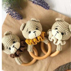 Receita de amigurumi em PDF -  Chocalho Ursinho