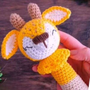 Receita de amigurumi em PDF - Chocalho Cervo