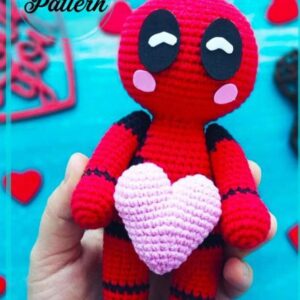 Receita de amigurumi em PDF - Deadpool