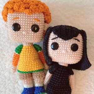 Receita de amigurumi em PDF - Mavis e Jonny - Hotel Transilvânia