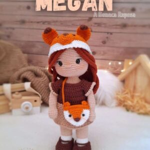 Receita de amigurumi em PDF - Boneca Megan - A Boneca Raposa