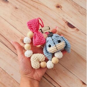 Receita de amigurumi em PDF - Porta Chupeta Bisonho