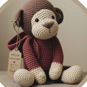 Receita de amigurumi em PDF - Macaco