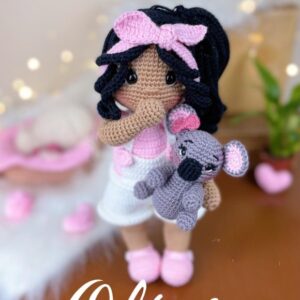 Receita de amigurumi em PDF - Boneca Olivia