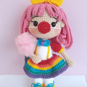 Receita de amigurumi em PDF - Palhacinha Ping