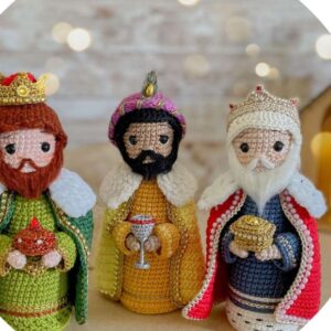 Receita de amigurumi em PDF - Reis magos