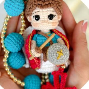 Receita de amigurumi em PDF - Terço Arcanjo São Miguel