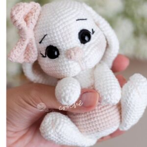 Receita de amigurumi em PDF - Bebê coelha