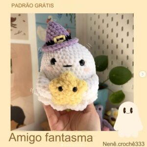 Receita de amigurumi Gratuita - Amigo Fantasma