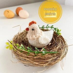 Receita de amigurumi em PDF Gratuita - Galinha