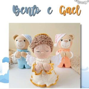 Receita de amigurumi em PDF - Bento e Gael