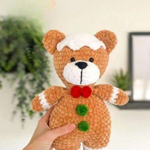 Receita de amigurumi em PDF - Biscoito Ursinho