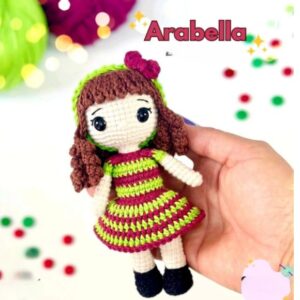 Receita de amigurumi em PDF - Boneca Arabella