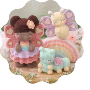 Receita de amigurumi em PDF - Borboletas