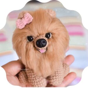 Receita de amigurumi em PDF - Briah, o doguinho spitz