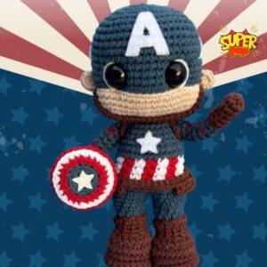 Receita de amigurumi em PDF - Capitão America