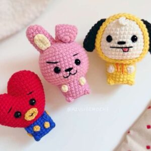 Receita de amigurumi em PDF - Cooky, Chimmy e Tata